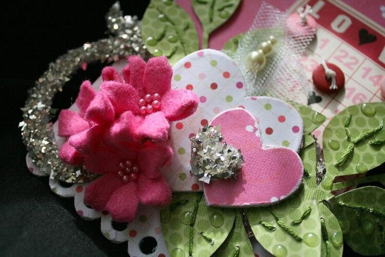 Close up of Valentine tag
