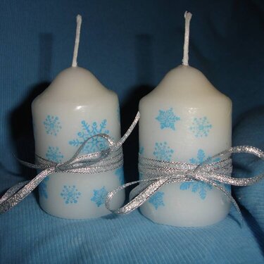 Stamped candles