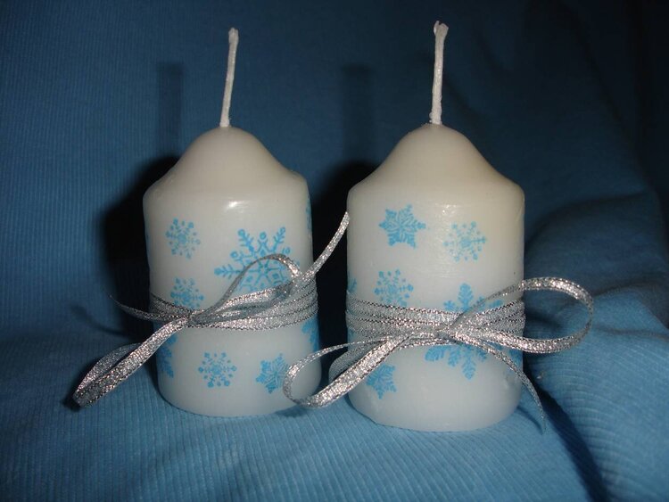 Stamped candles