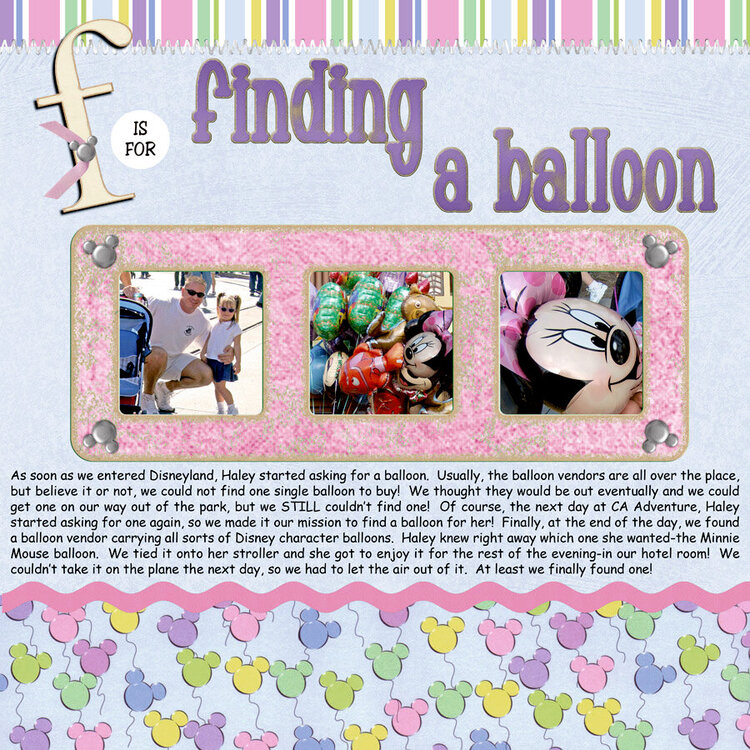 F is for FINDING a balloon! (2 of 2)