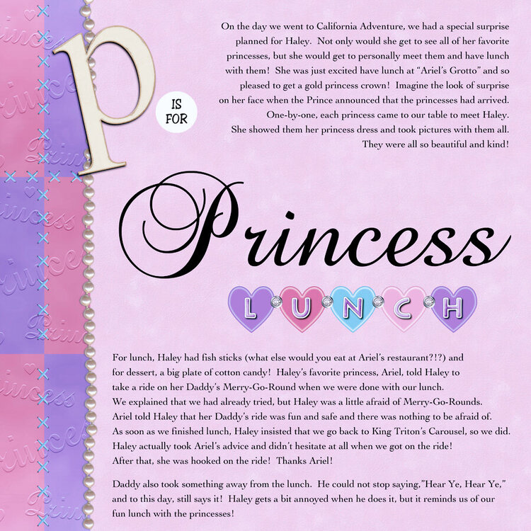P is for Princess Lunch (1 of 2)