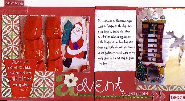 Advent pages of Christmas album
