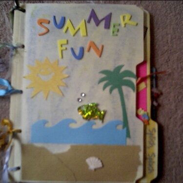 Summer Fun themed file folder album