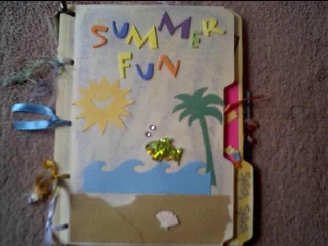 Summer Fun themed file folder album