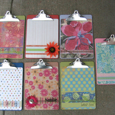 Clipboards for Craft Fair