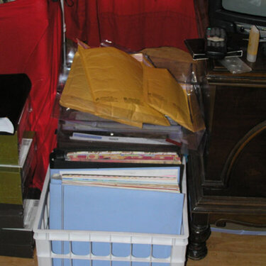 Album Storage (with swap stuff atop!)