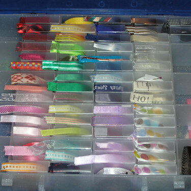 (not quite finished) ribbon storage