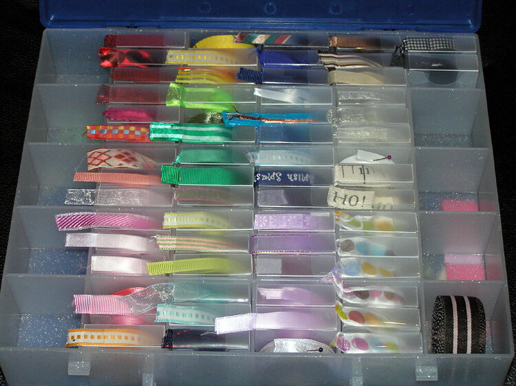 (not quite finished) ribbon storage
