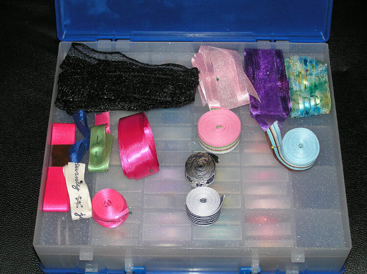 back compartment of ribbon storage