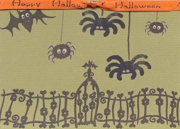 Halloween Spiders card
