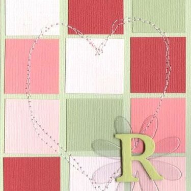 Stitched heart card