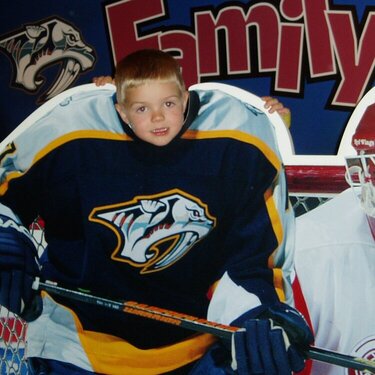 Wyatt as a hockey player