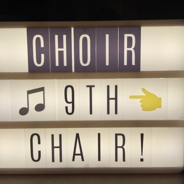 **Heidi Swapp Lightbox - Regional Choir Audition = Alto 9th Chair!