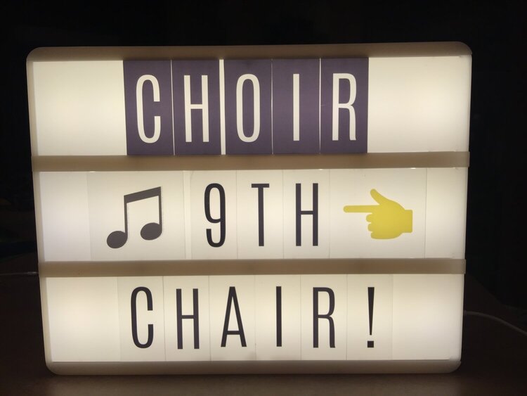 **Heidi Swapp Lightbox - Regional Choir Audition = Alto 9th Chair!