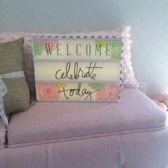 I Spy my Heidi Swapp Lightbox at my friend's house as part of her new Spring Decor