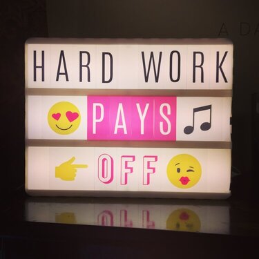 Hard Work Pays Off **Heidi Swapp Lightbox