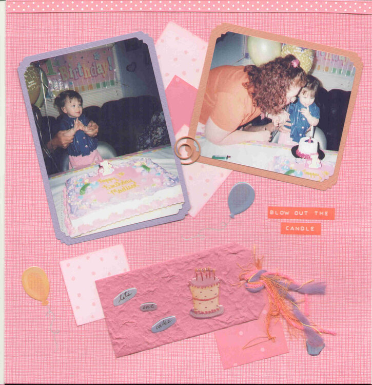 Madison&#039;s First BDay - Cake (Right Page)