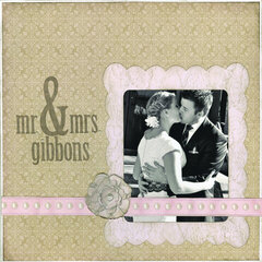 Mr & Mrs Gibbons featuring the Lace & Linen Stack from DCWV