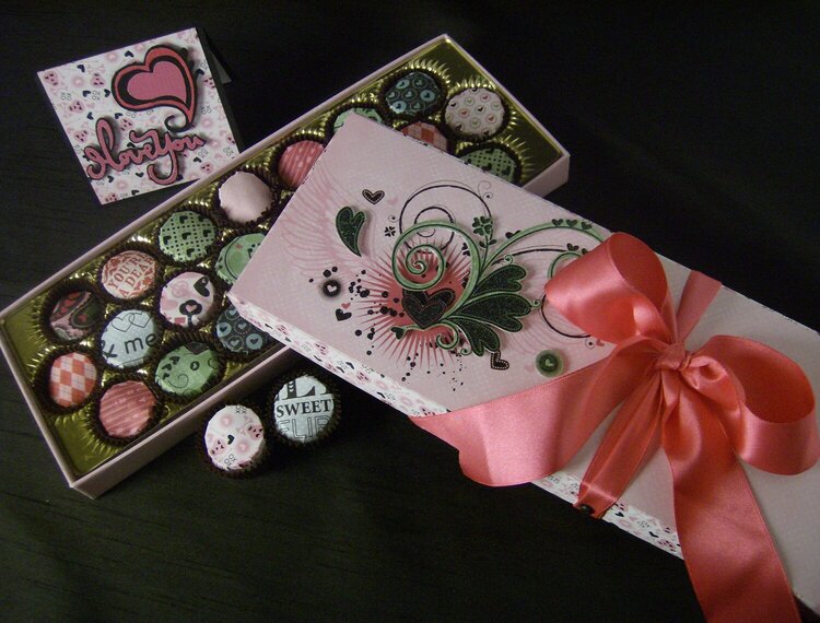 Valentine Candy Box and I Love You Card
