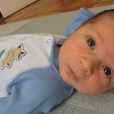 Noah at one month old