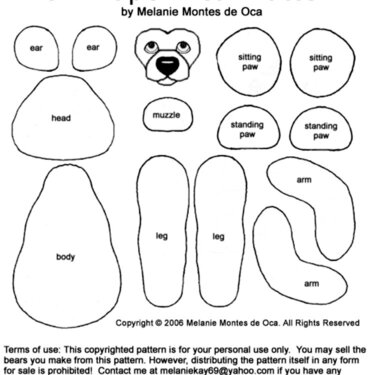 Torn paper Bear Pattern