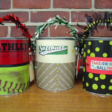 Altered Paint Can - Softball