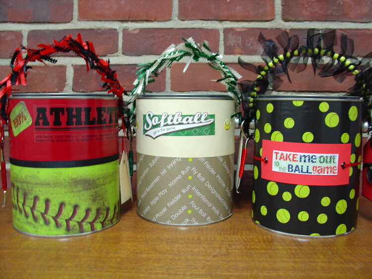 Altered Paint Can - Softball