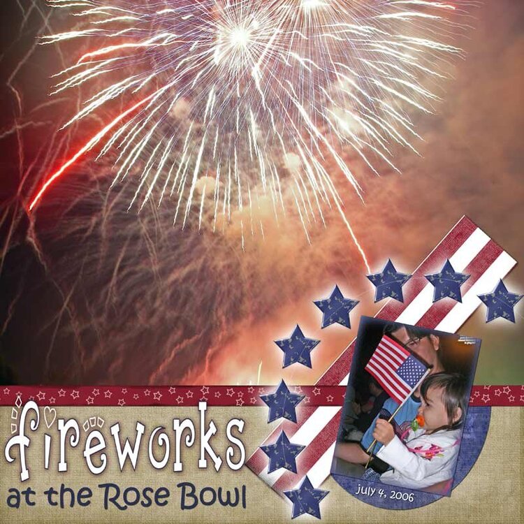 Fireworks at the Rose Bowl