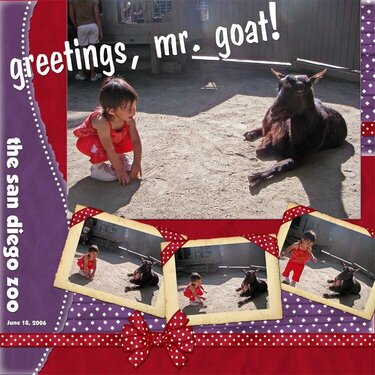 Side one: Greetings, Mr. Goat!