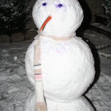 First snowman of 2008