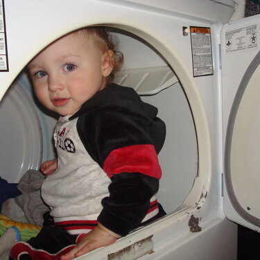 Donnie in the dryer