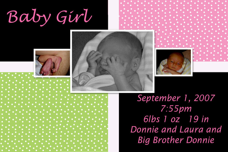 Baby girl announcement 6