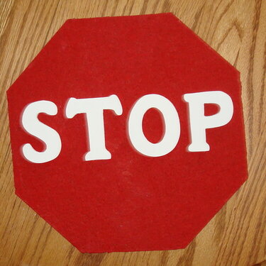 Stop sign corkboard