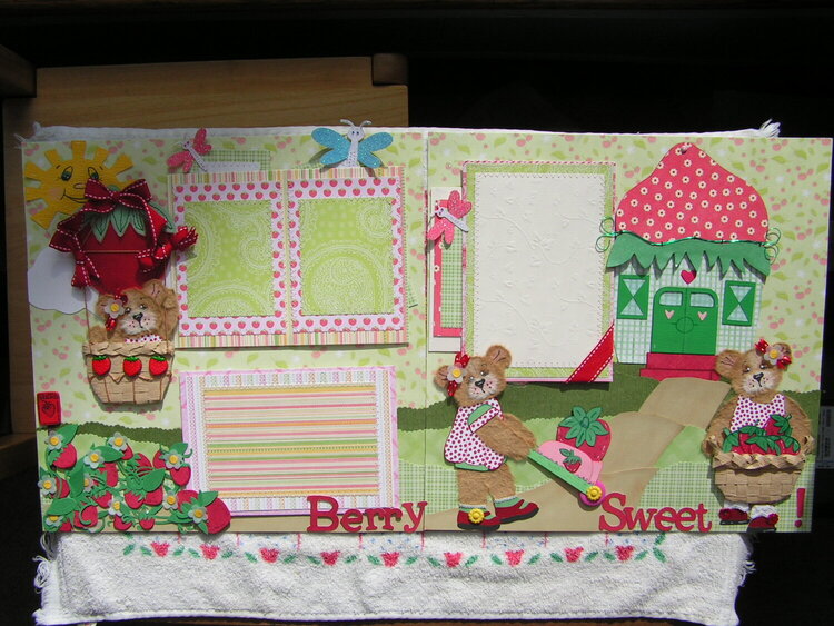Berry Sweet two page pre-made tear bear layout