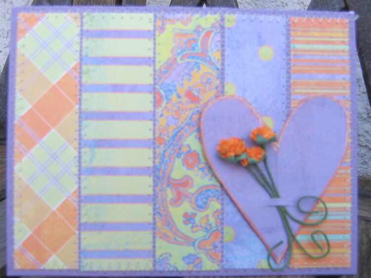 Purple and Orange Card