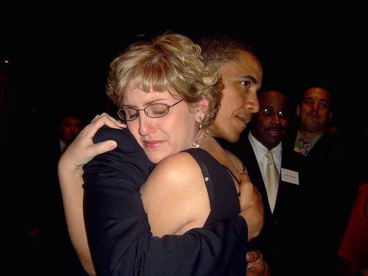 Beautiful Emily and Barack Obama