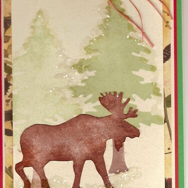 Moose in Woods card