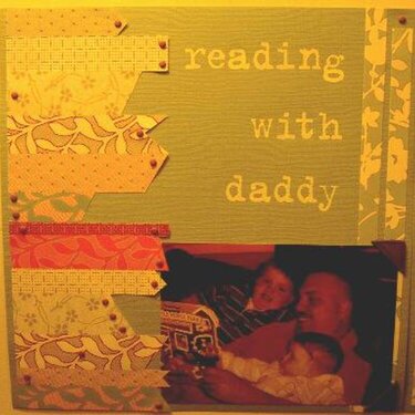 Reading with Daddy - left side