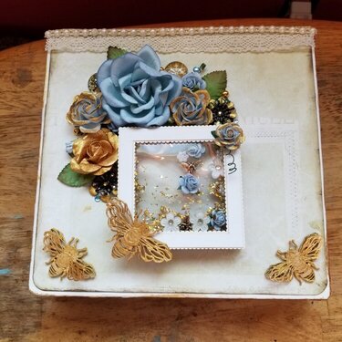 Altered cigar box bee box