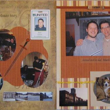 2 page LO ds scrapbook of college years