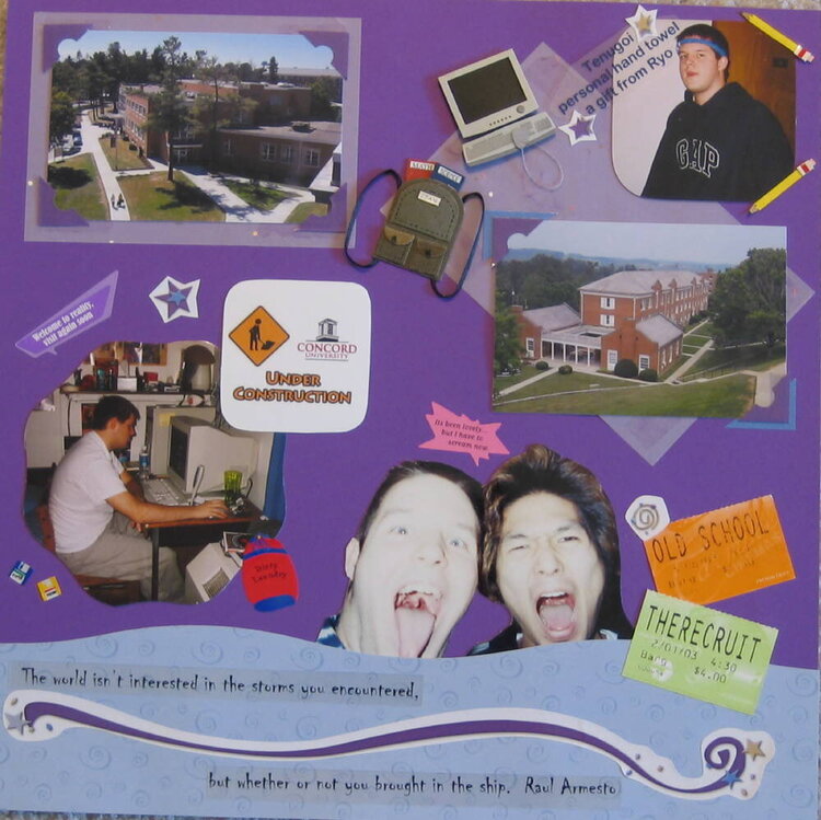 Freshman Year #2 ds scrapbook of college years