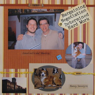 Samuel and his dad, ds scrapbook of college years