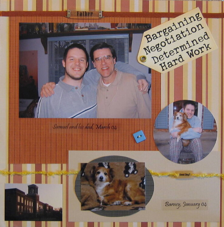 Samuel and his dad, ds scrapbook of college years