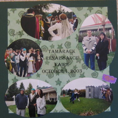 Renaissance Faire Right ds scrapbook of college years