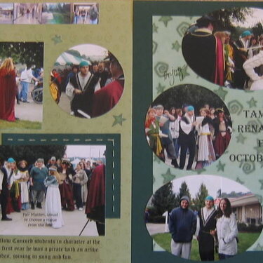 Renaissance Faire 2 page LO ds scrapbook of college years
