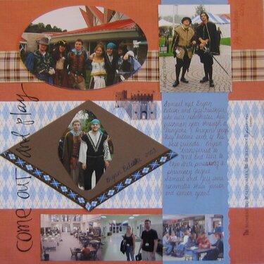 Renaissance Faire friends ds scrapbook of college years