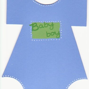 Baby Boy Onesie Card