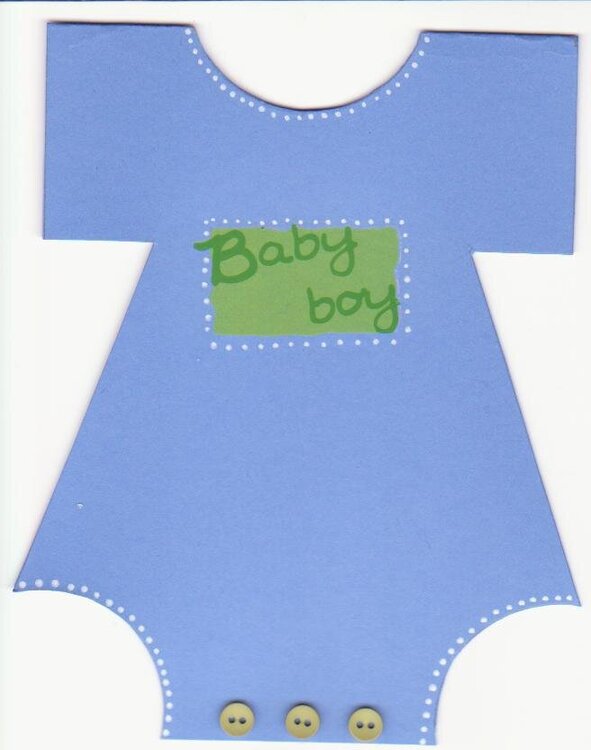 Baby Boy Onesie Card