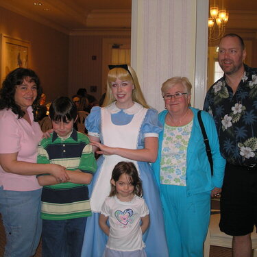 Group Picture with Alice in Wonderland