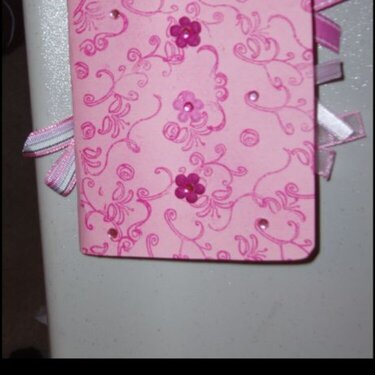 Altered Mini Composition book - pink back